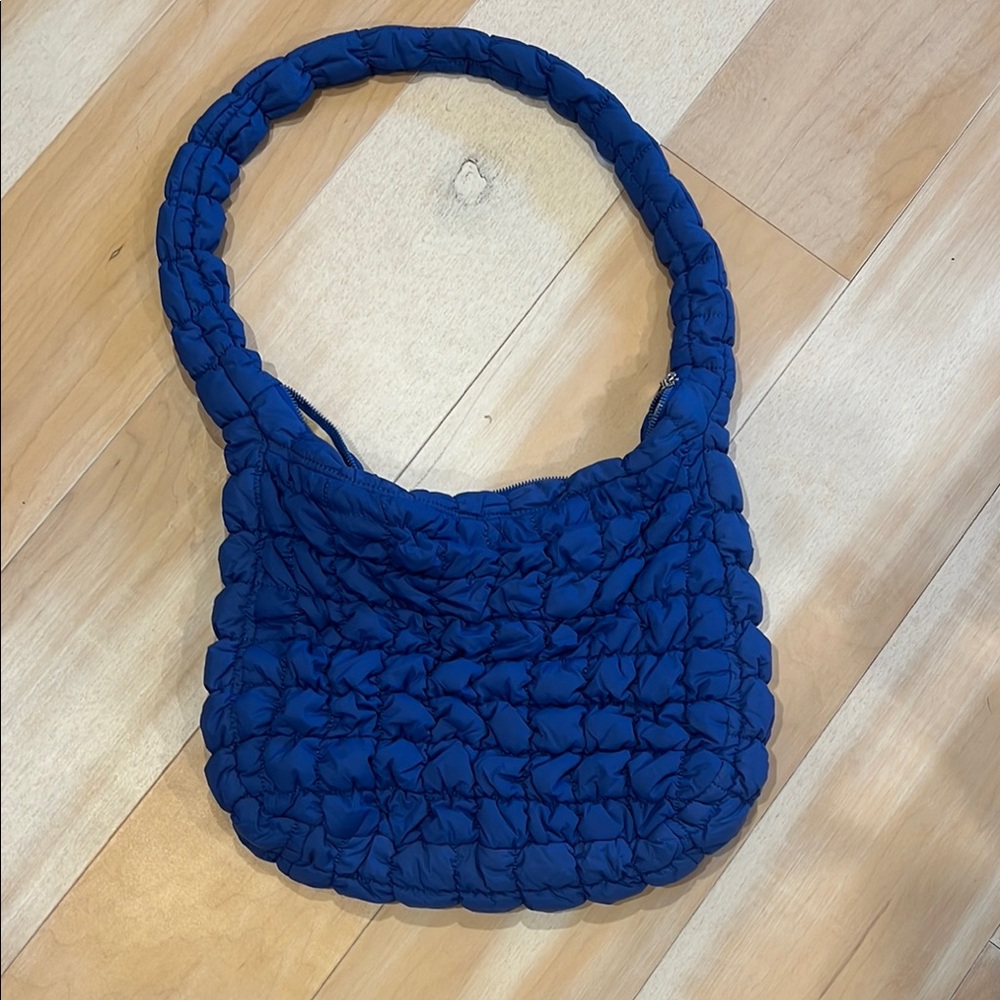 Quilted Royal Blue Shoulder Bag - Stylish Everyday Carry